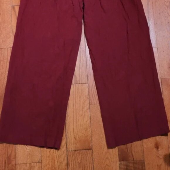 Vintage • burgundy wide-leg pants - Picture 3 of 11